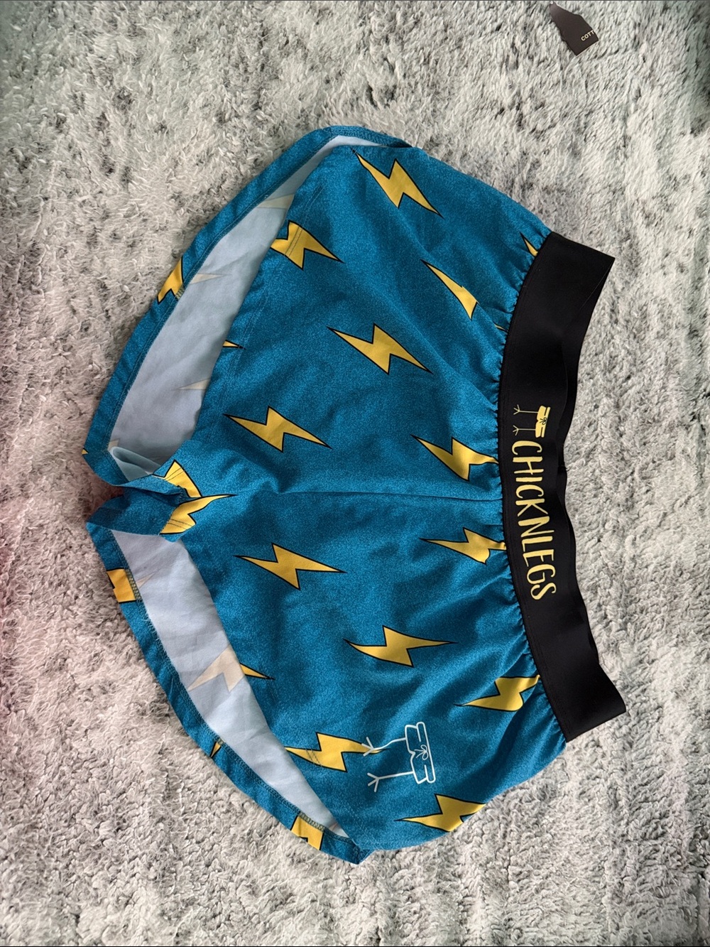 ChicknLegs Teal Lightning Athletic Shorts